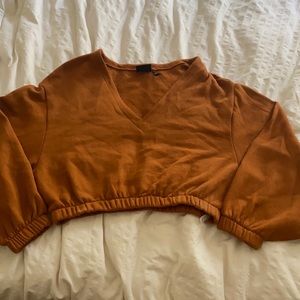 Cropped Orange Sweatshirt